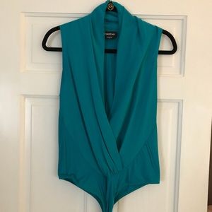 Teal Bebe Bodysuit Size Large